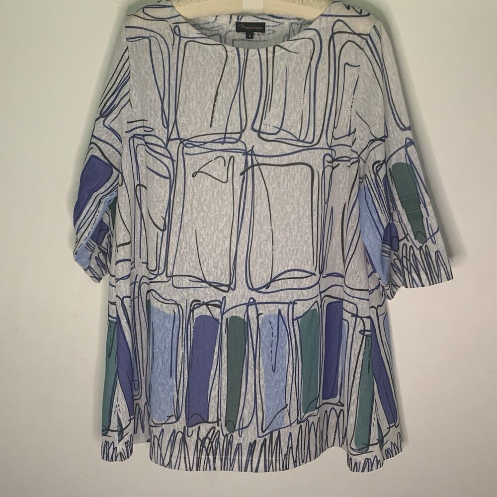 Frederique Dress Boutique Color Block Womens Sz L Knee Length 1/4 Sleeve - Picture 8 of 11
